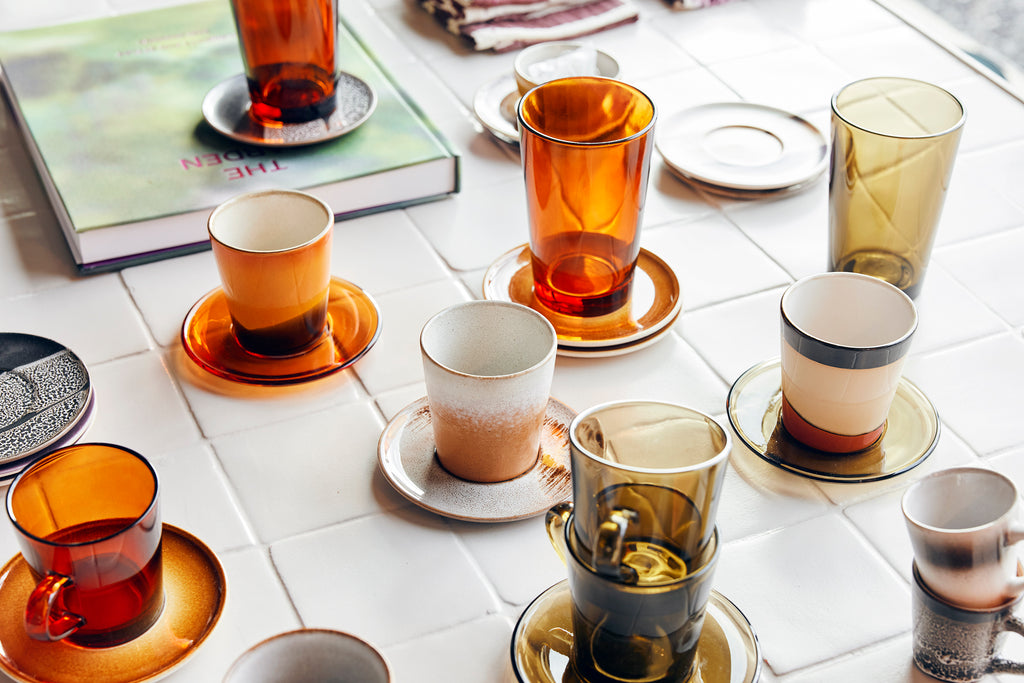 Tee Gläser "Amber Brown" (4er Set)