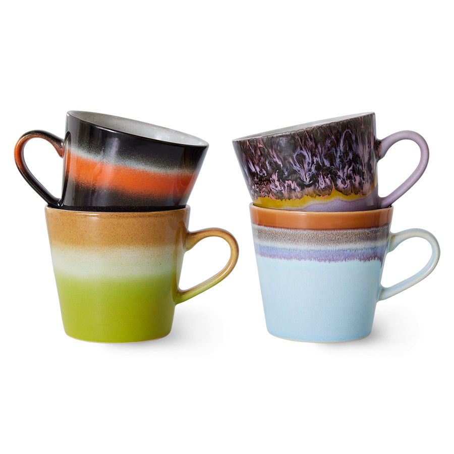 Cappuccino Tassen "Solid" (4er Set)
