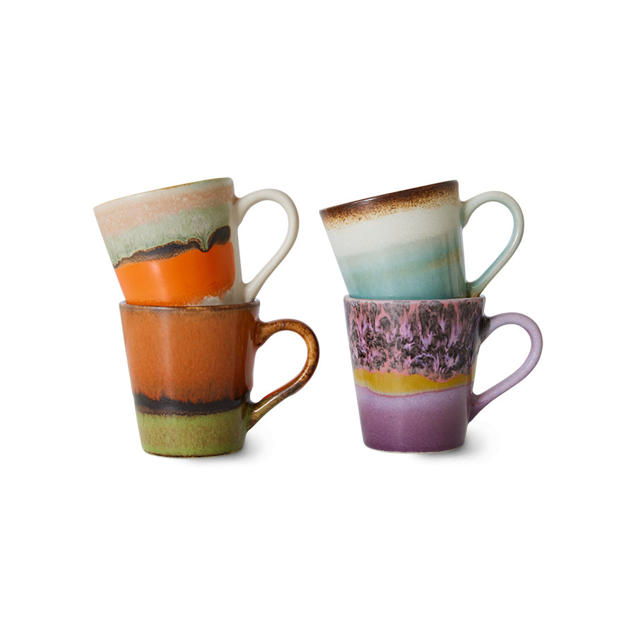 Espresso Tassen "Retro" (4er Set)